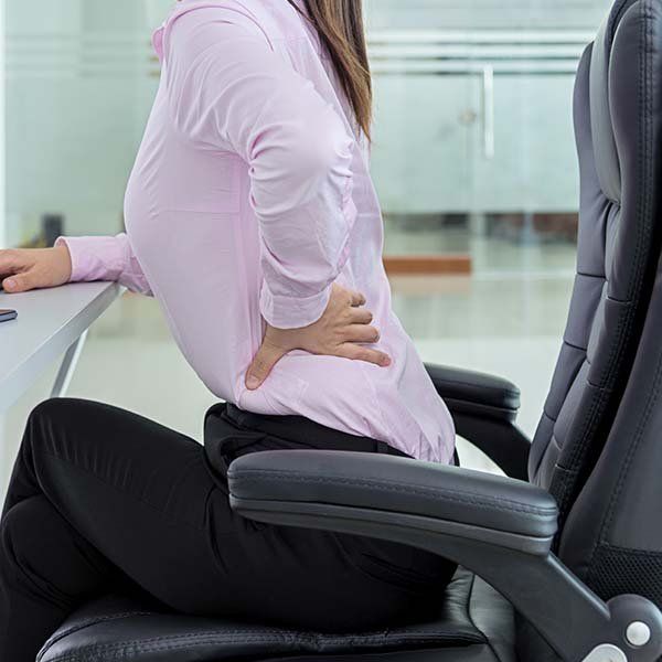 woman with back problem