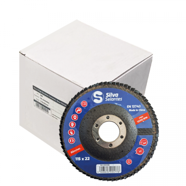 Disco Flap Lamelas 115 x 22 - Grão 40 (Caixa com 10 unidades)