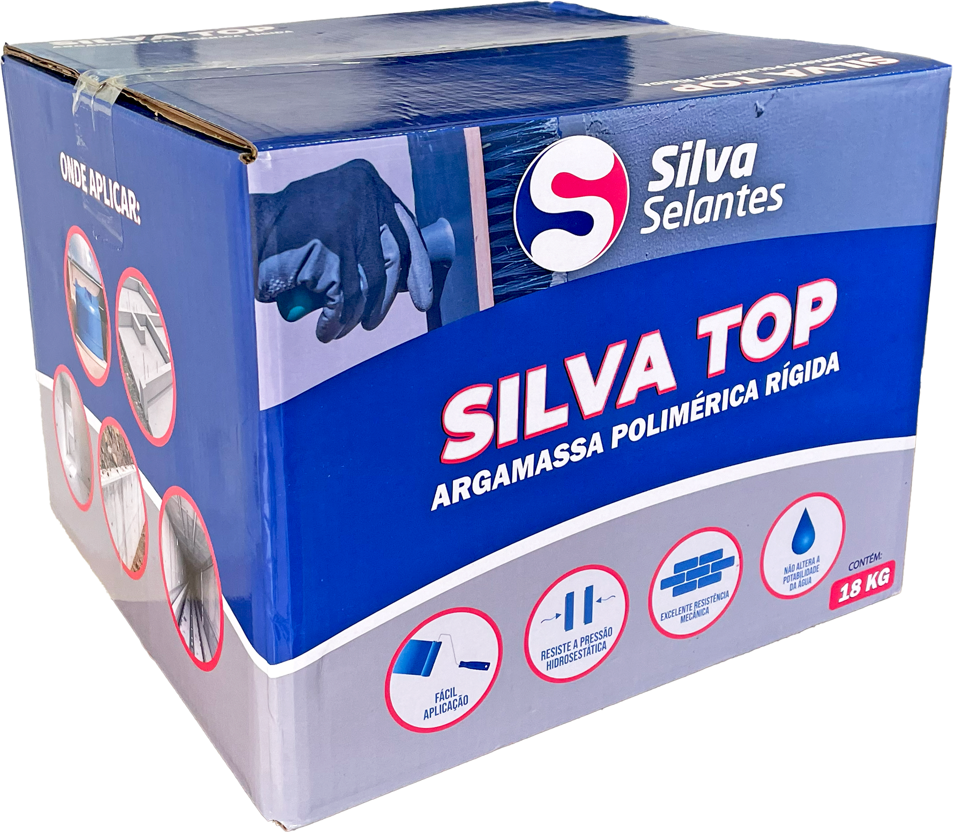 SILVA TOP - ARGAMASSA POLIMÉRICA RÍGIDA 18Kg