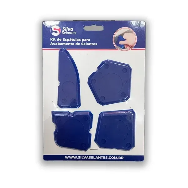 Silva Kit Espátulas para Acabamento de Selantes - 4 peças