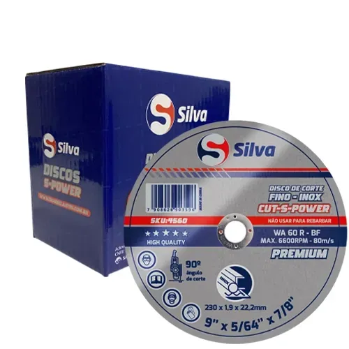 Disco Corte Fino Inox - 230x1,9x22,2 S-POWER (Caixa com 50 unidades)