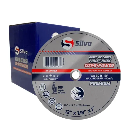 Disco Corte Fino Inox - 300x3,5x25,4 S-POWER (Caixa com 50 unidades)
