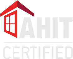 Red house logo with AHIT Certified text.