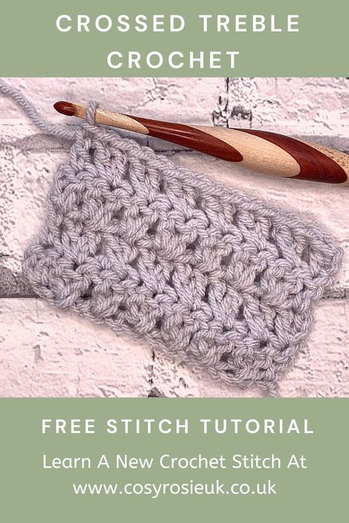 How to Crochet Crossed Treble Stitch