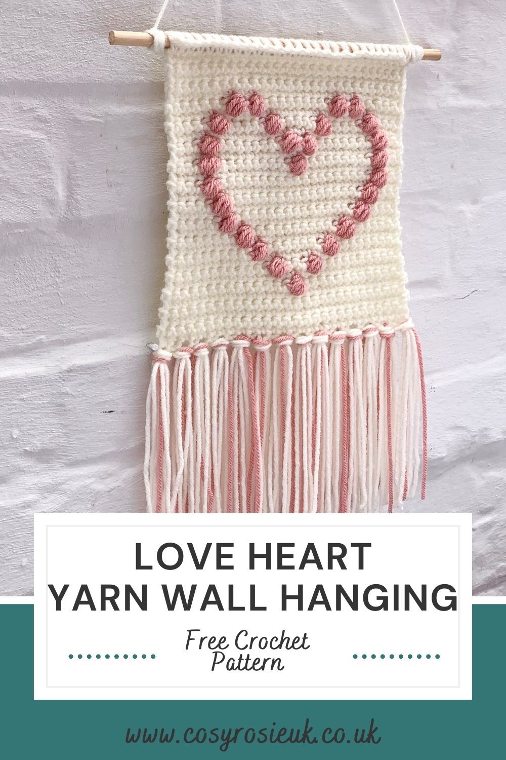 Love Heart Yarn Wall Hanging