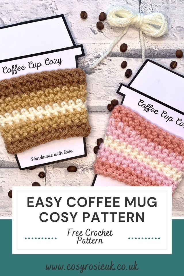 Fall Coffee Cozy Printable  Crochet projects, Fall crochet patterns,  Crochet mug cozy