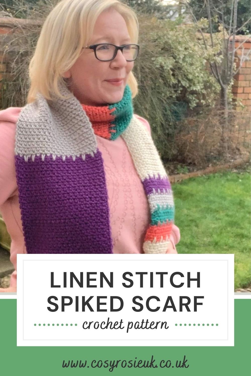 Linen stitch scarf pattern