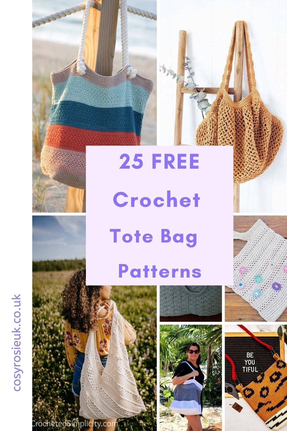 25 Free Crochet Tote bag patterns