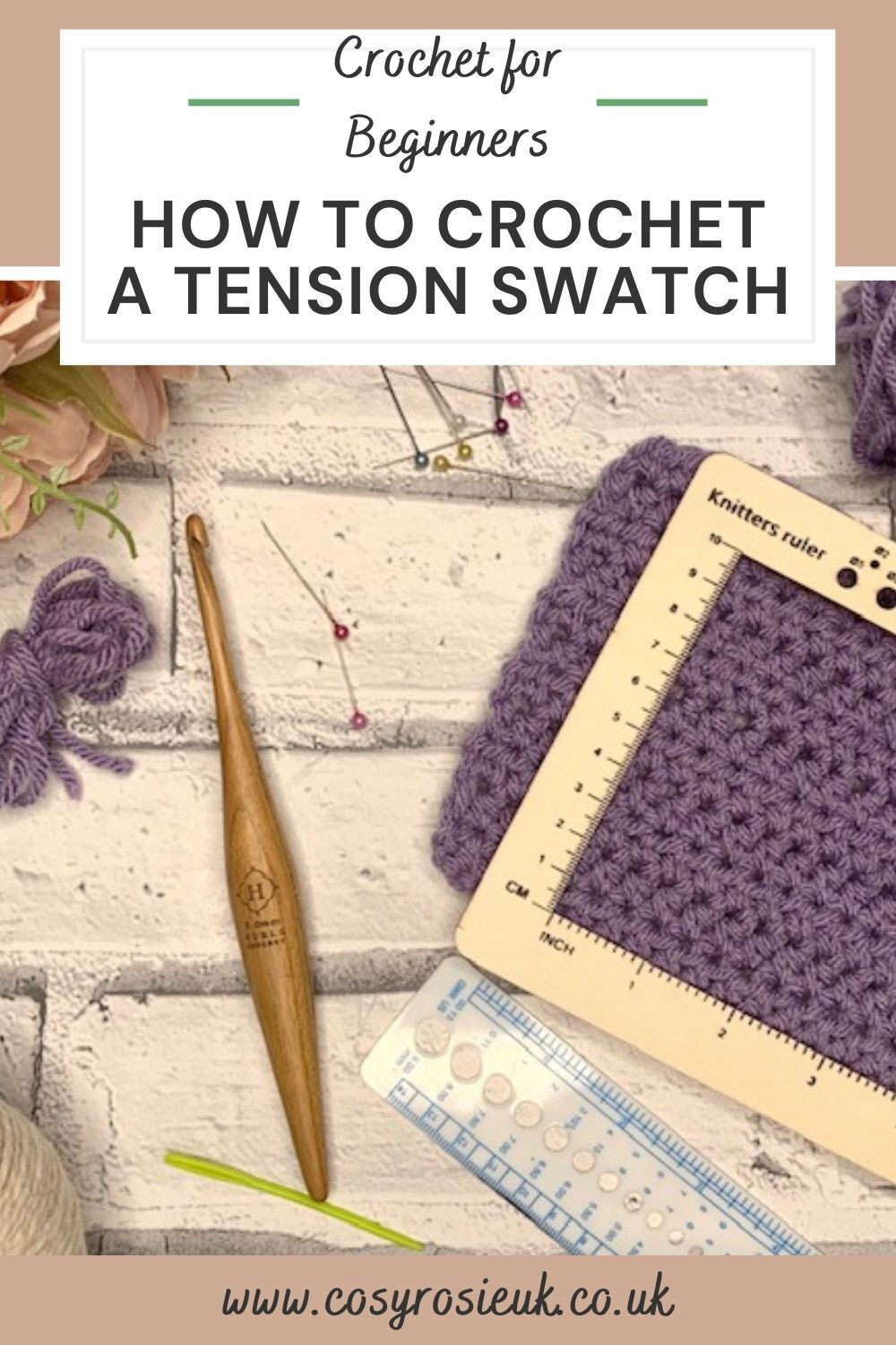 How to crochet a tension swatch