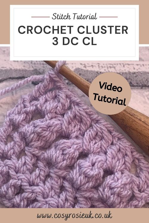 3 Double Crochet Cluster Stitch (3Dc Cl)