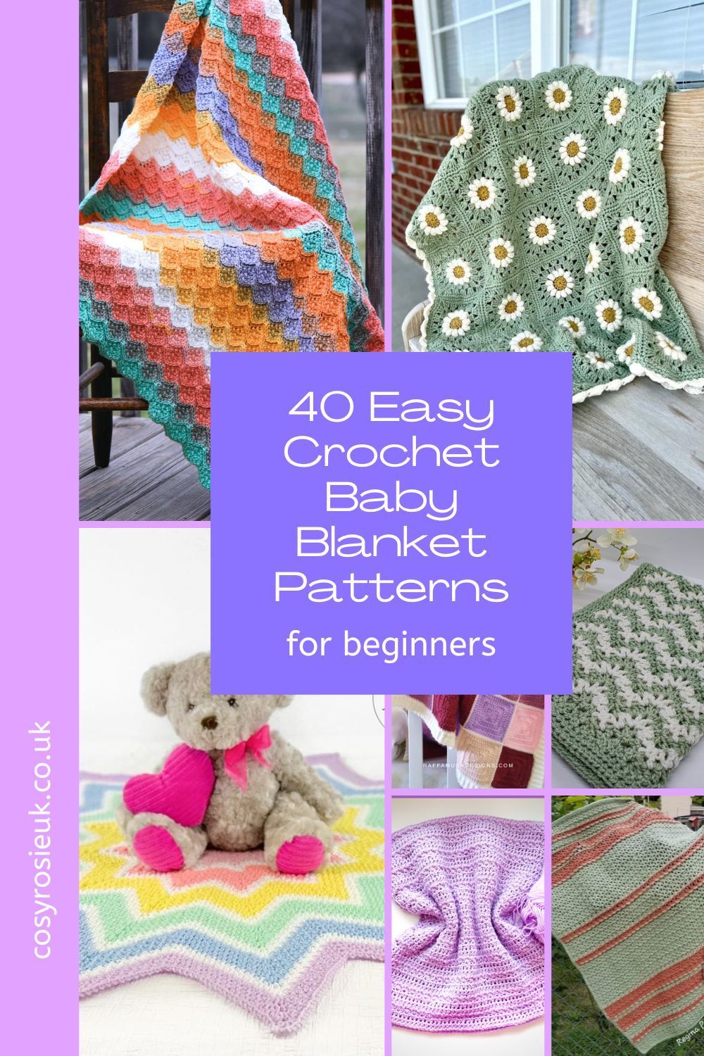 40 Easy Crochet Baby Blanket Patterns for beginners