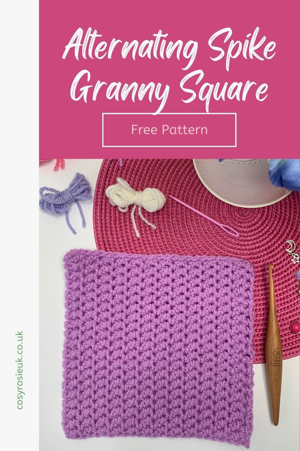 Alternating Spike Stitch Granny Square