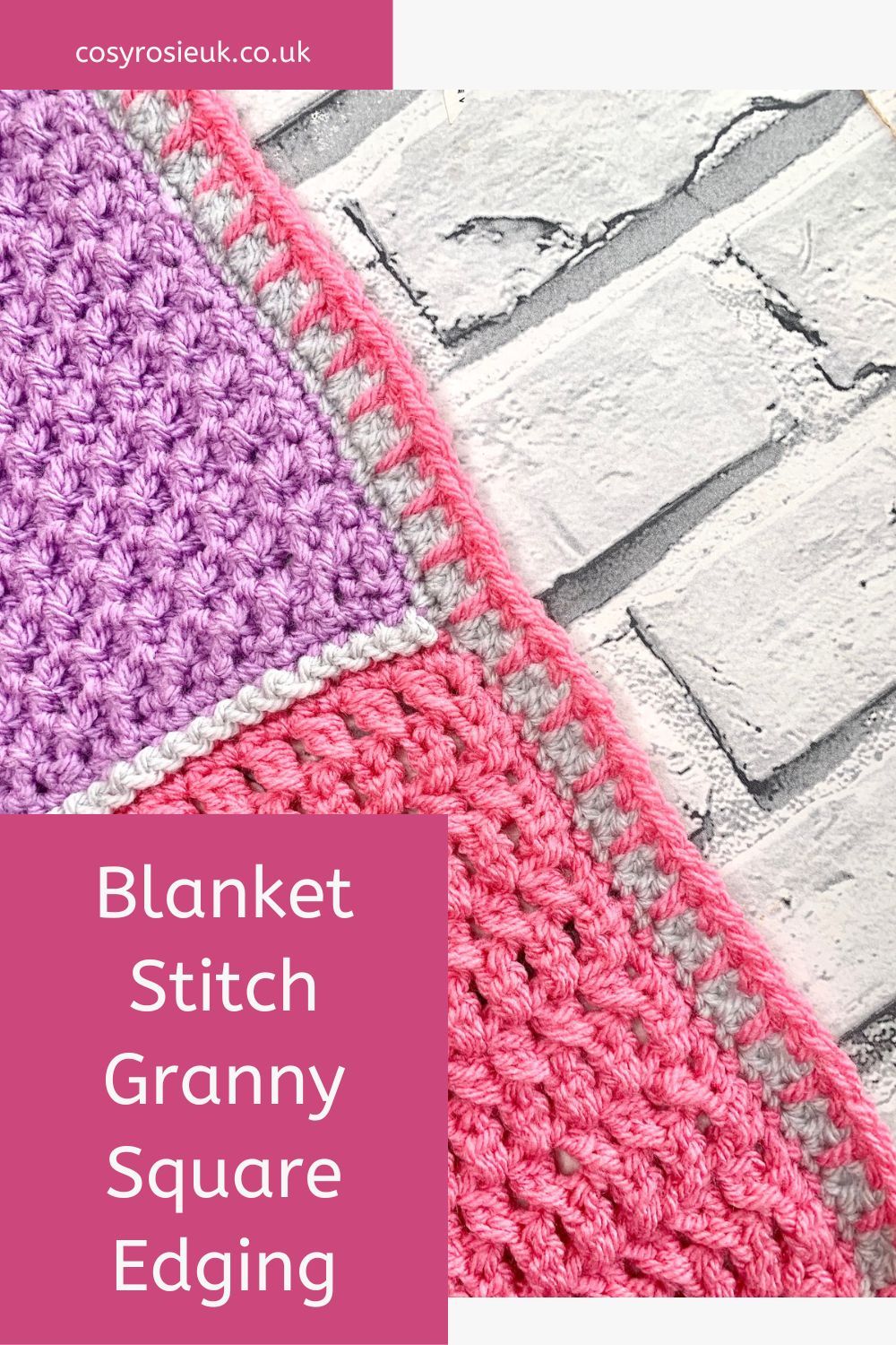 Blanket Stitch edging for granny squares