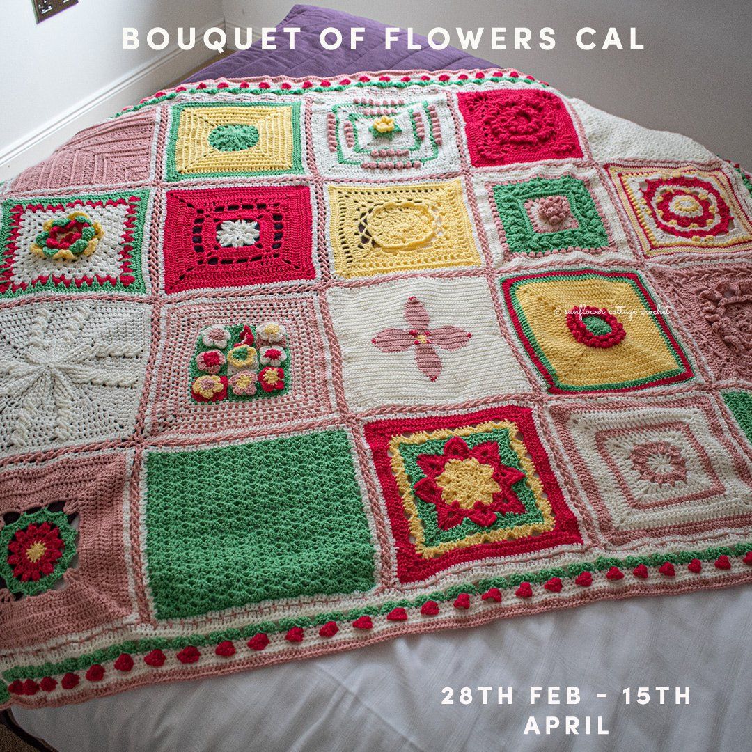 Bouquet of Flower Afghan CAL