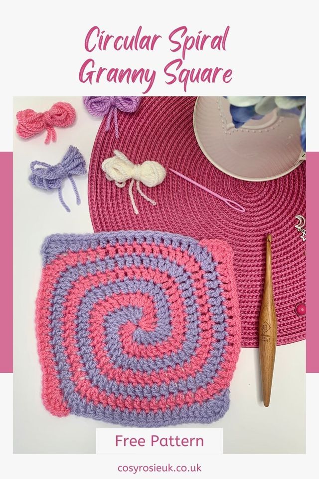 Spiral Granny Square Crochet