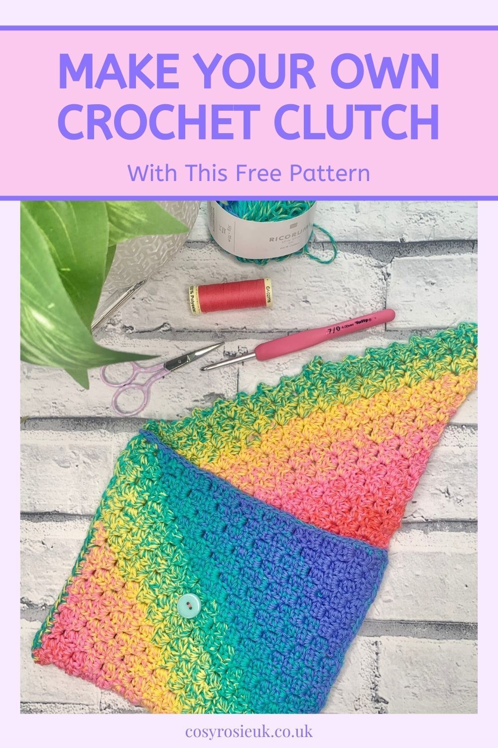 Corner to Corner Crochet Clutch Bag Pattern