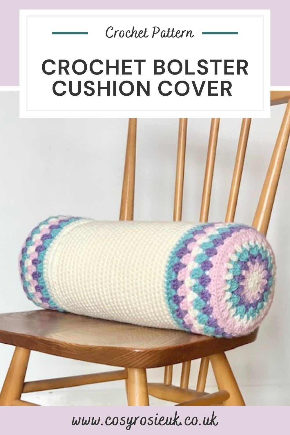 Crochet Bolster Cushion Cover