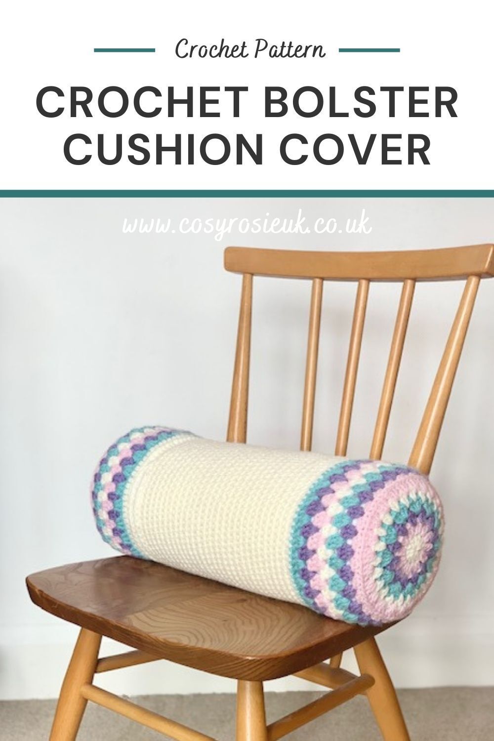 Crochet Bolster Cushion Cover