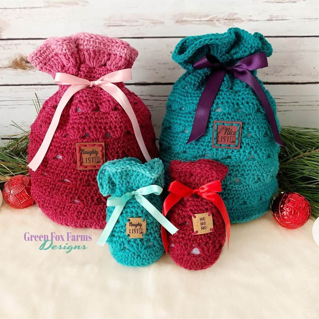 Crochet gift bag pattern