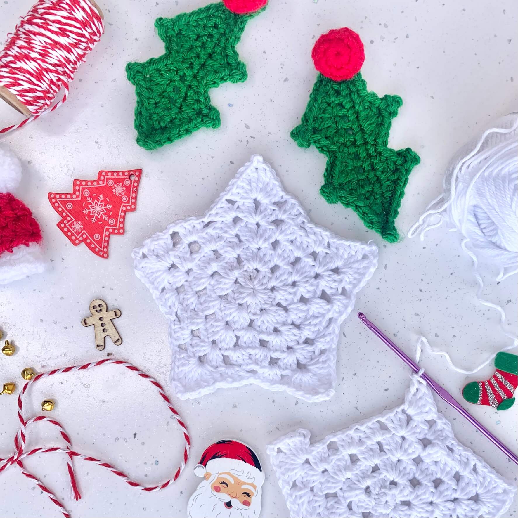 How to crochet granny star pattern