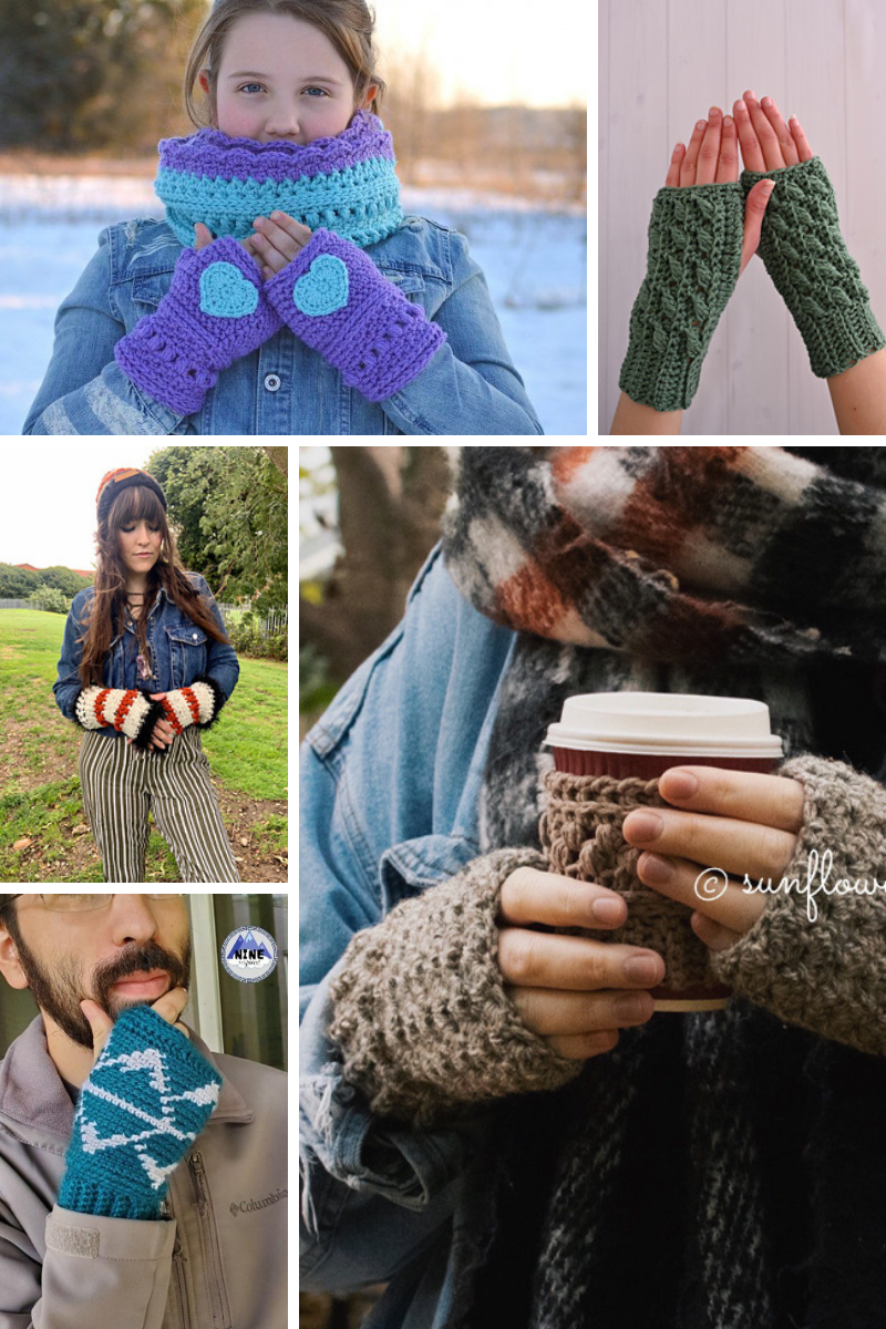 Crochet Patterns Fingerless Gloves