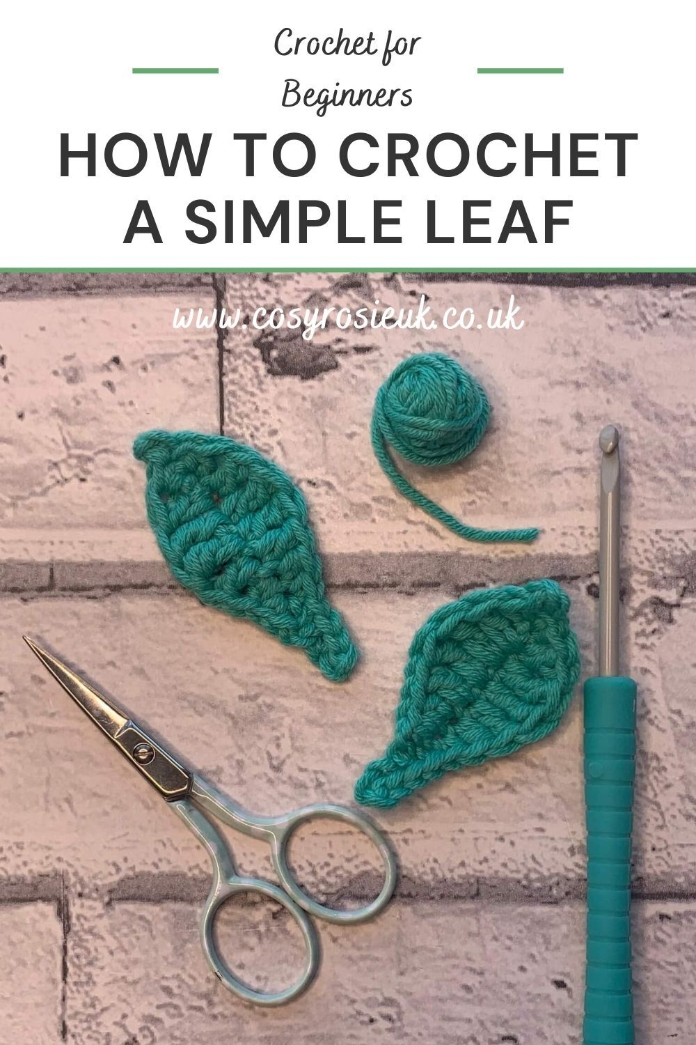 how to crochet a simple leaf
