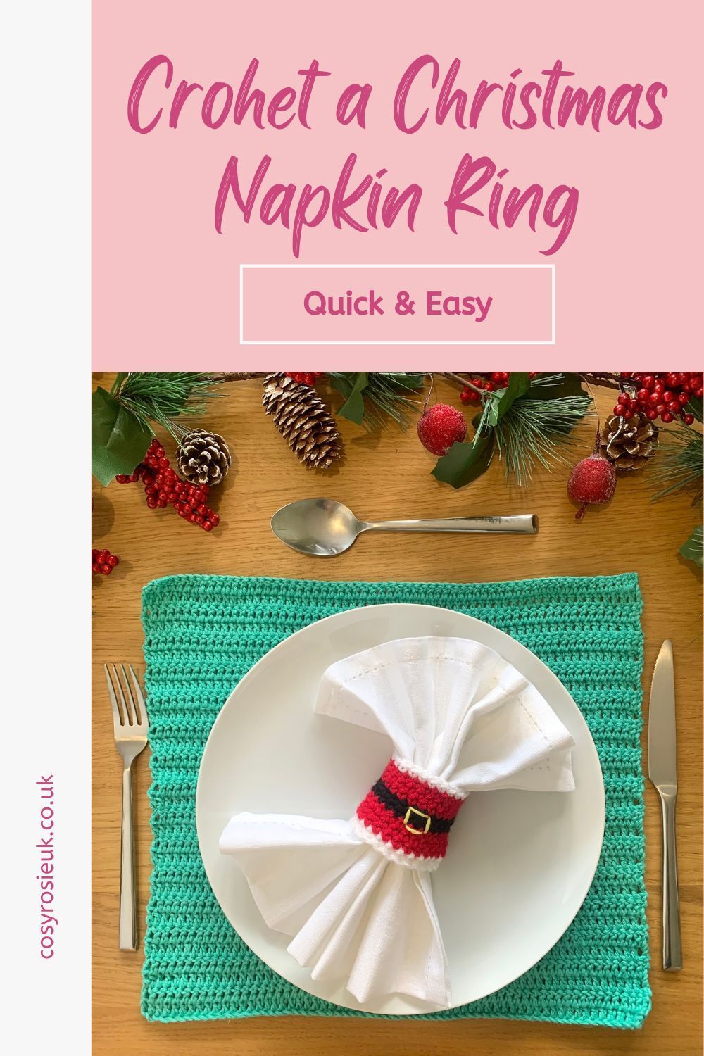 Crochet Christmas Napkin Ring