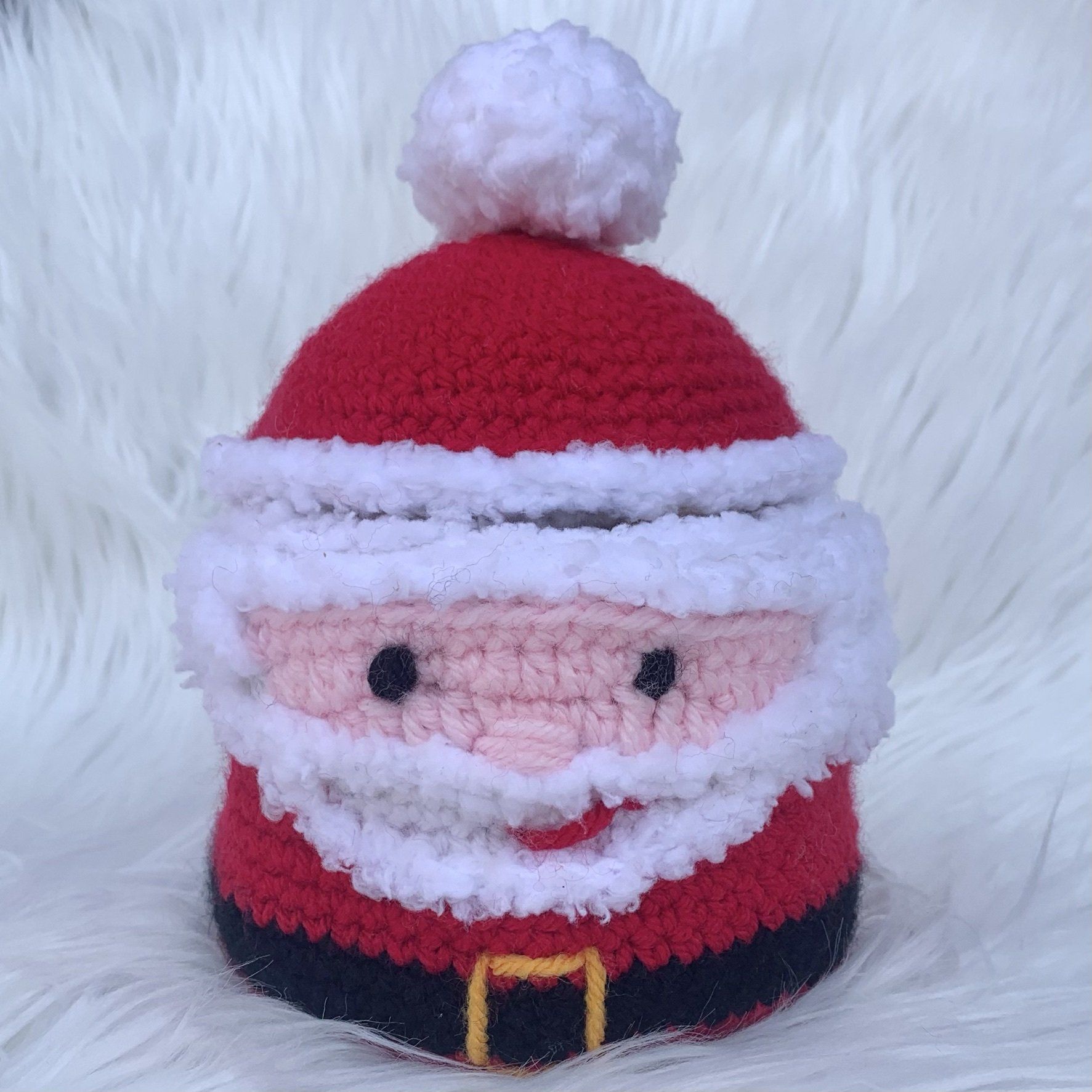 Cute Crochet Santa Storage Pot