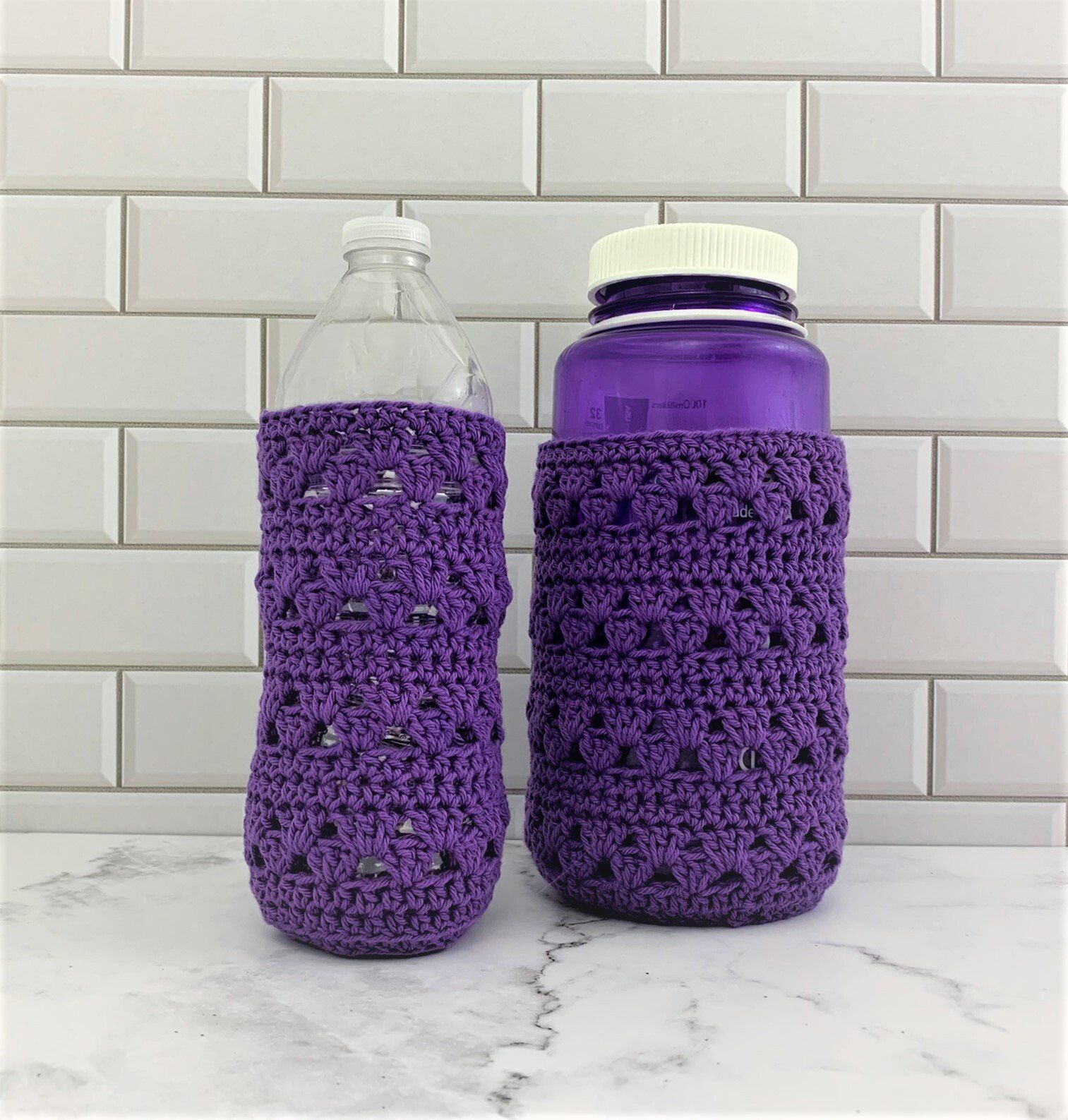 Crochet water bottle cozy pattern