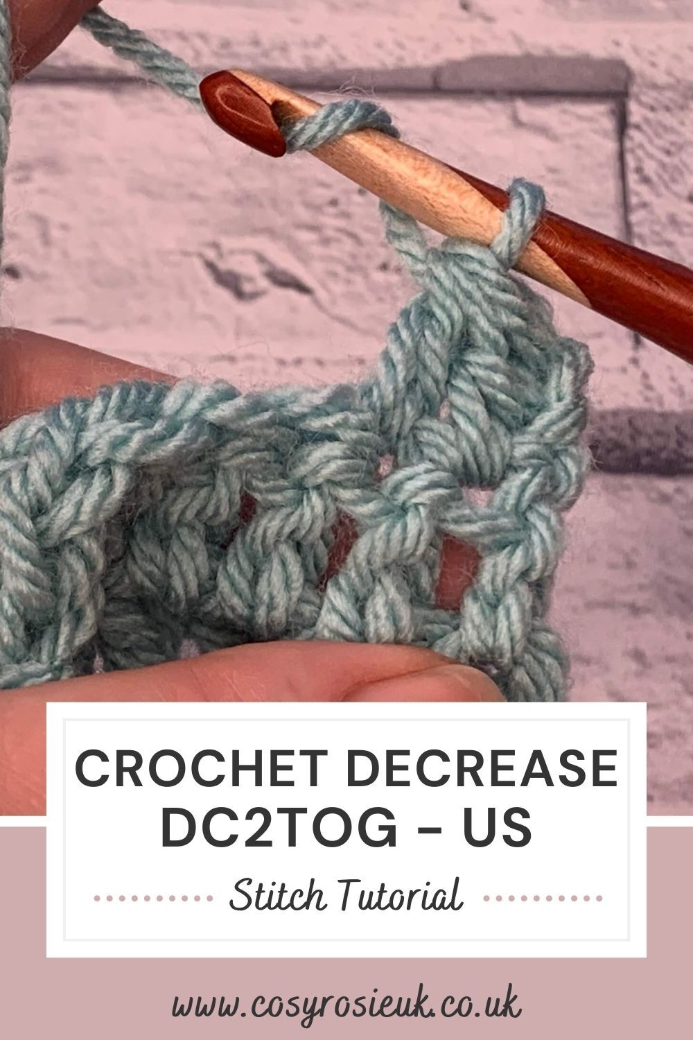 Dc2Tog US crochet stitch