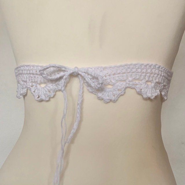 Lacy Crochet Bralette pattern - back view