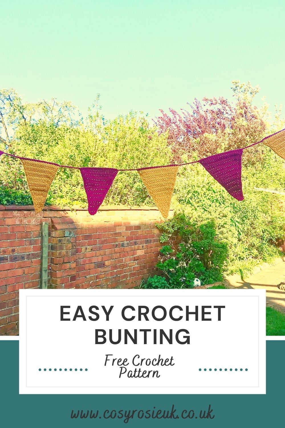 Easy Crochet Bunting Free Pattern
