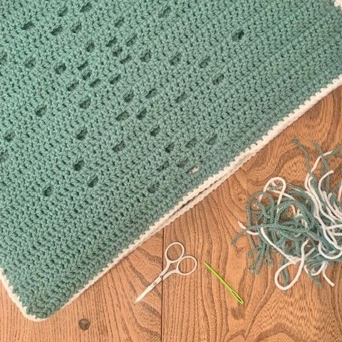 Easy Crochet Edging for Christmas Blanket Panels