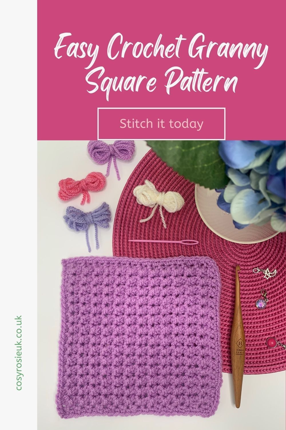 Easy Crochet Granny Square Pattern