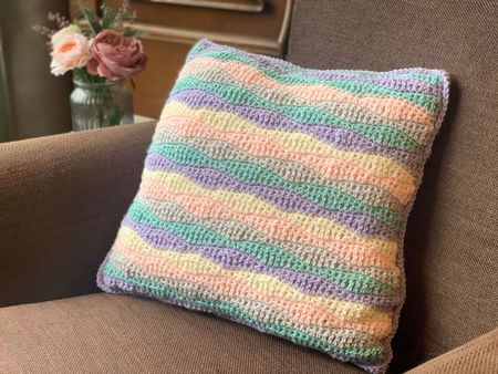 Crochet Chevron Cushion