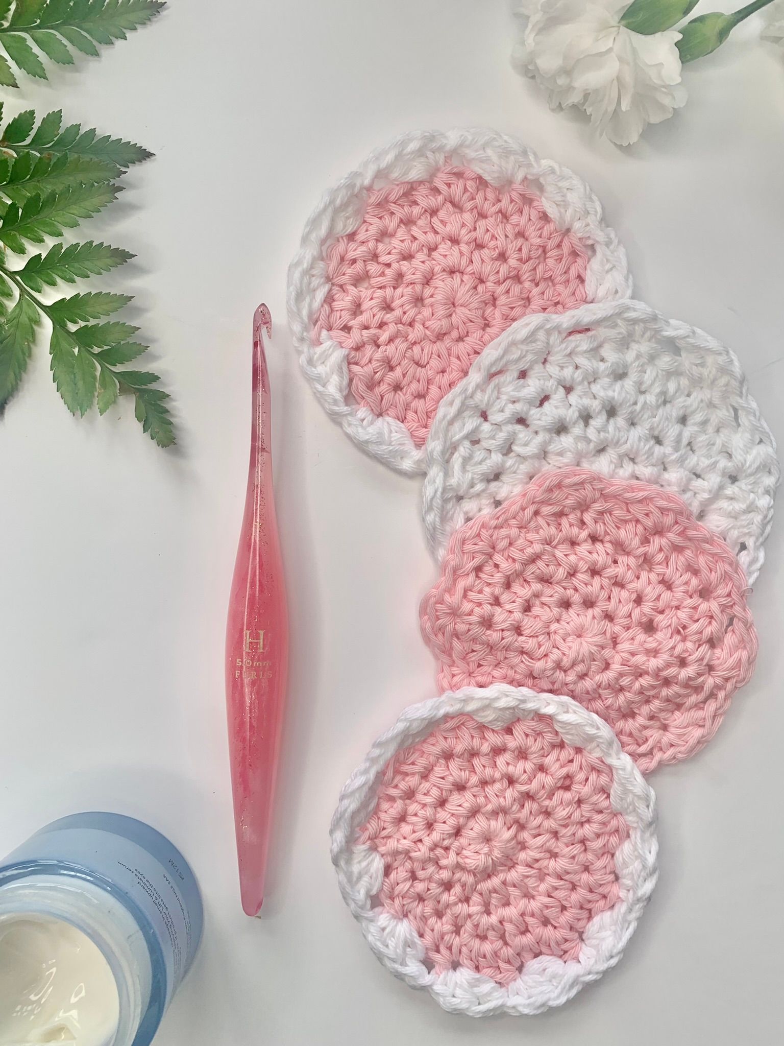 Easy Crochet Face Scrubbies Pattern using cotton yarn