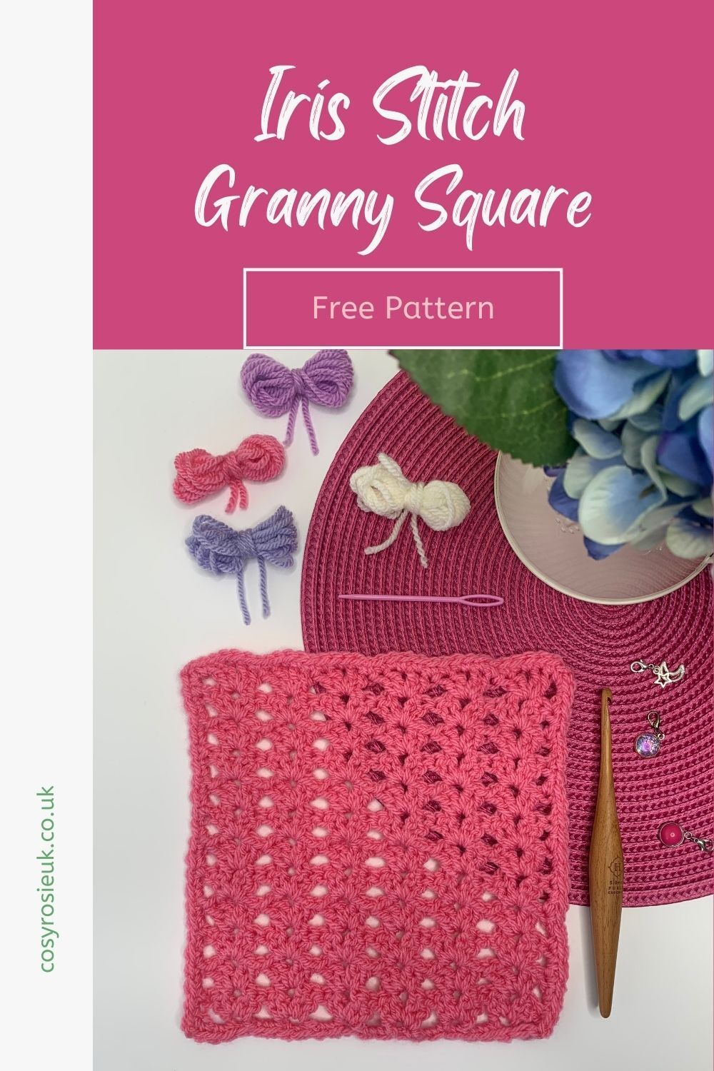 Easy Pretty Granny Square Iris Stitch