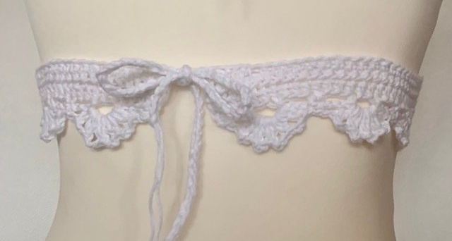 Tie straps for crochet bralette