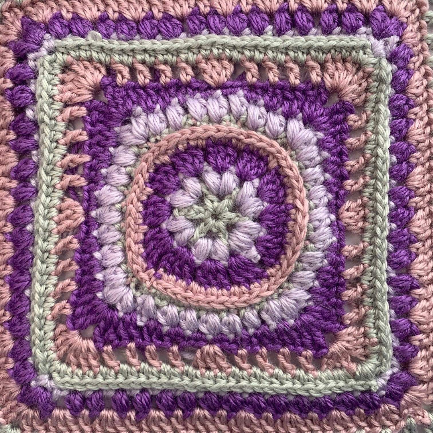 Textured Crochet Blanket Square Pattern Free