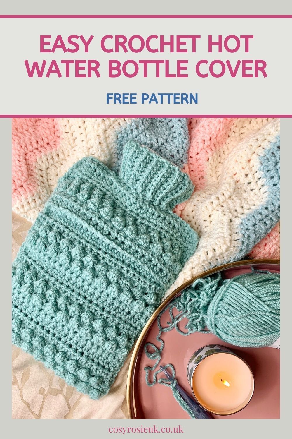 Free Crochet Hot Water Bottle Cover Pattern