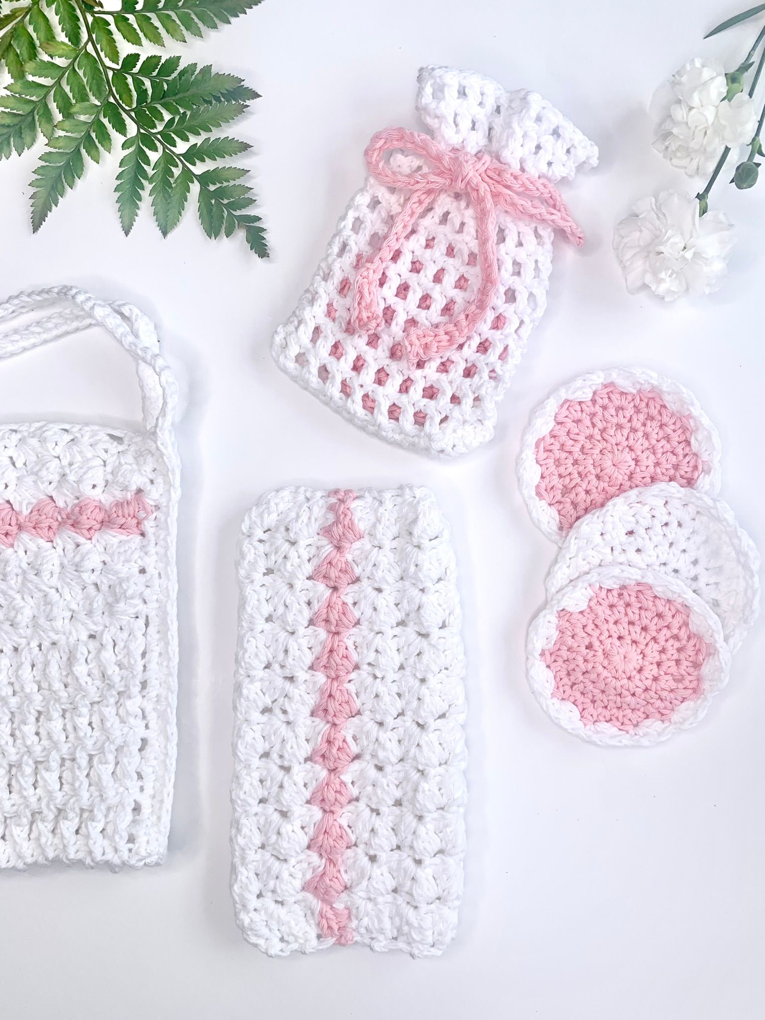 4 Free Crochet Spa Set Patterns for beginners