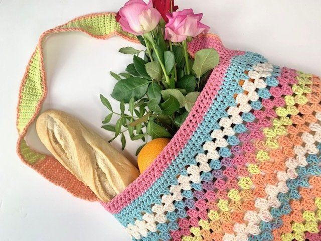 free crochet shopping bag pattern