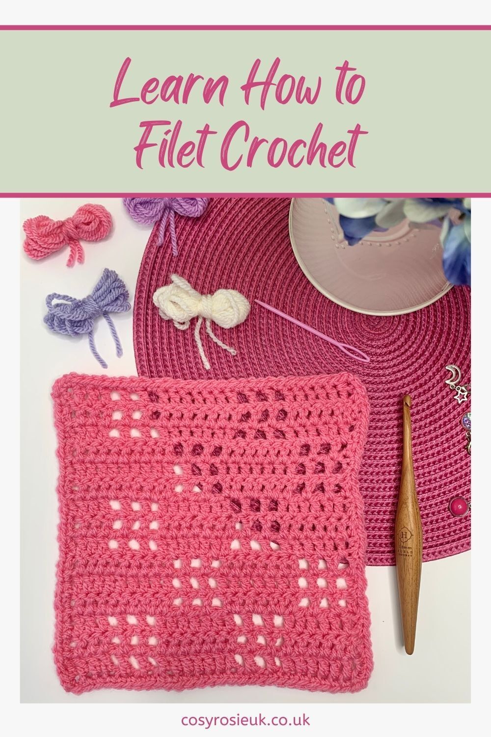 How to Filet Crochet a Granny Square for beginners