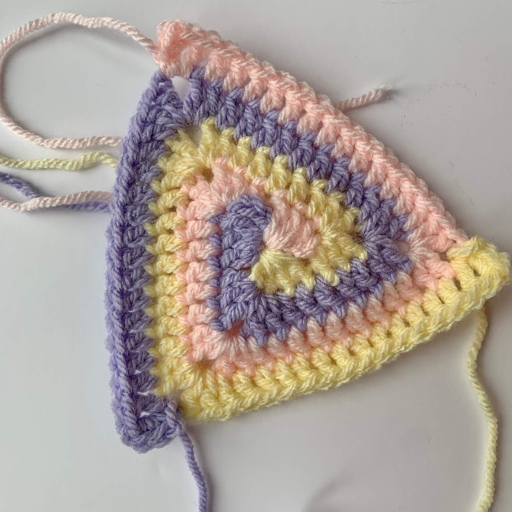 How to crochet a spiral triangle