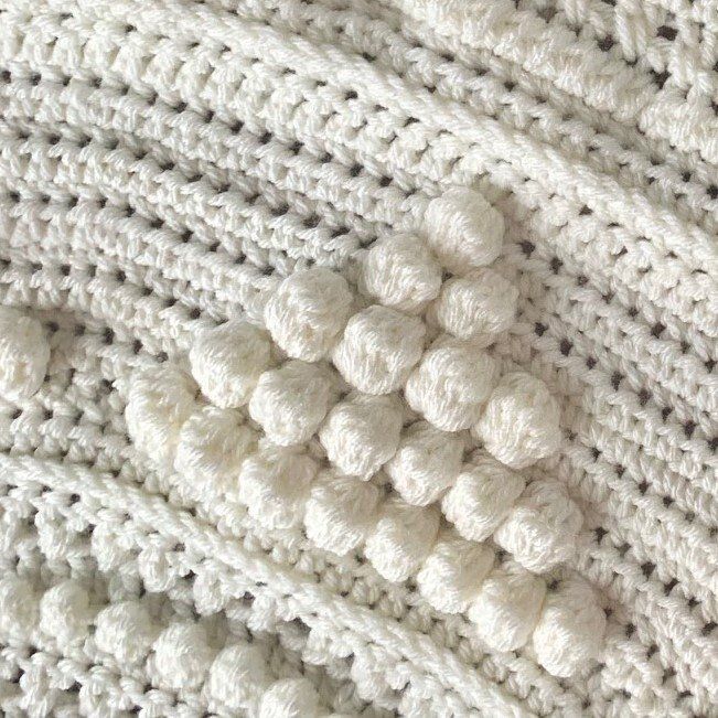 How to crochet a big bobble stitch