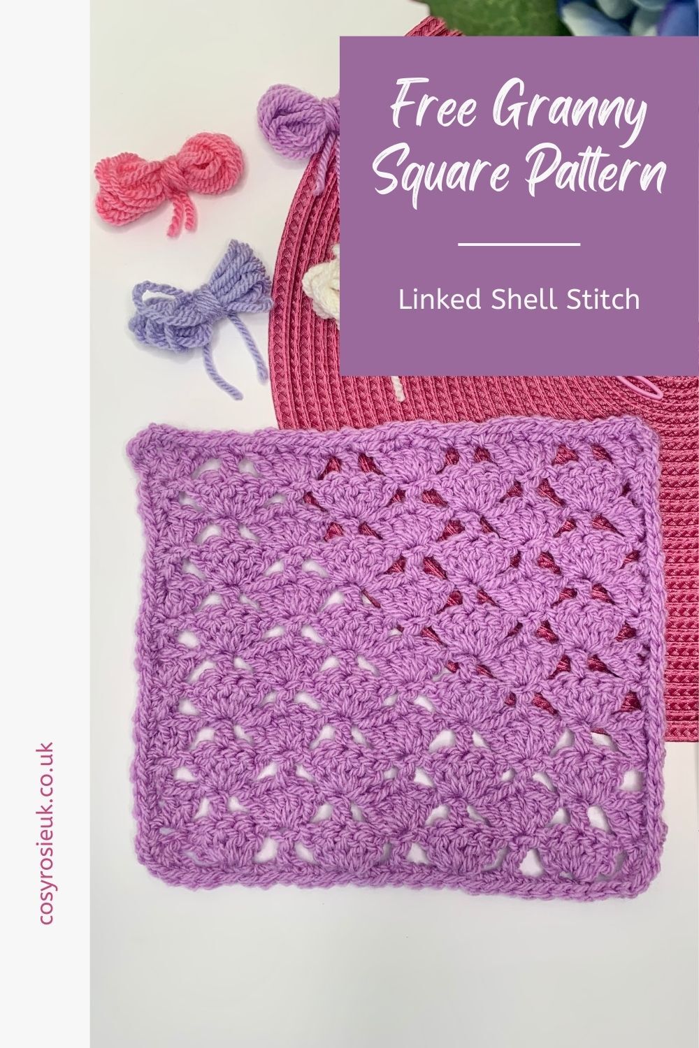 Free Granny Square Pattern linked shell stitch