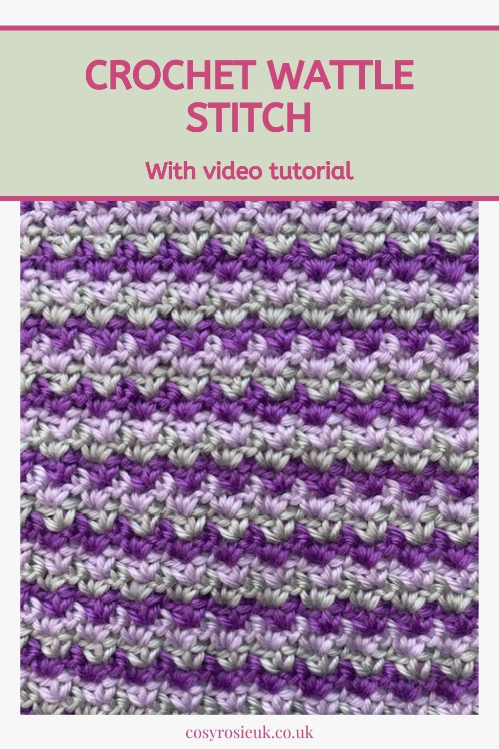 Crochet Wattle stitch tutorial