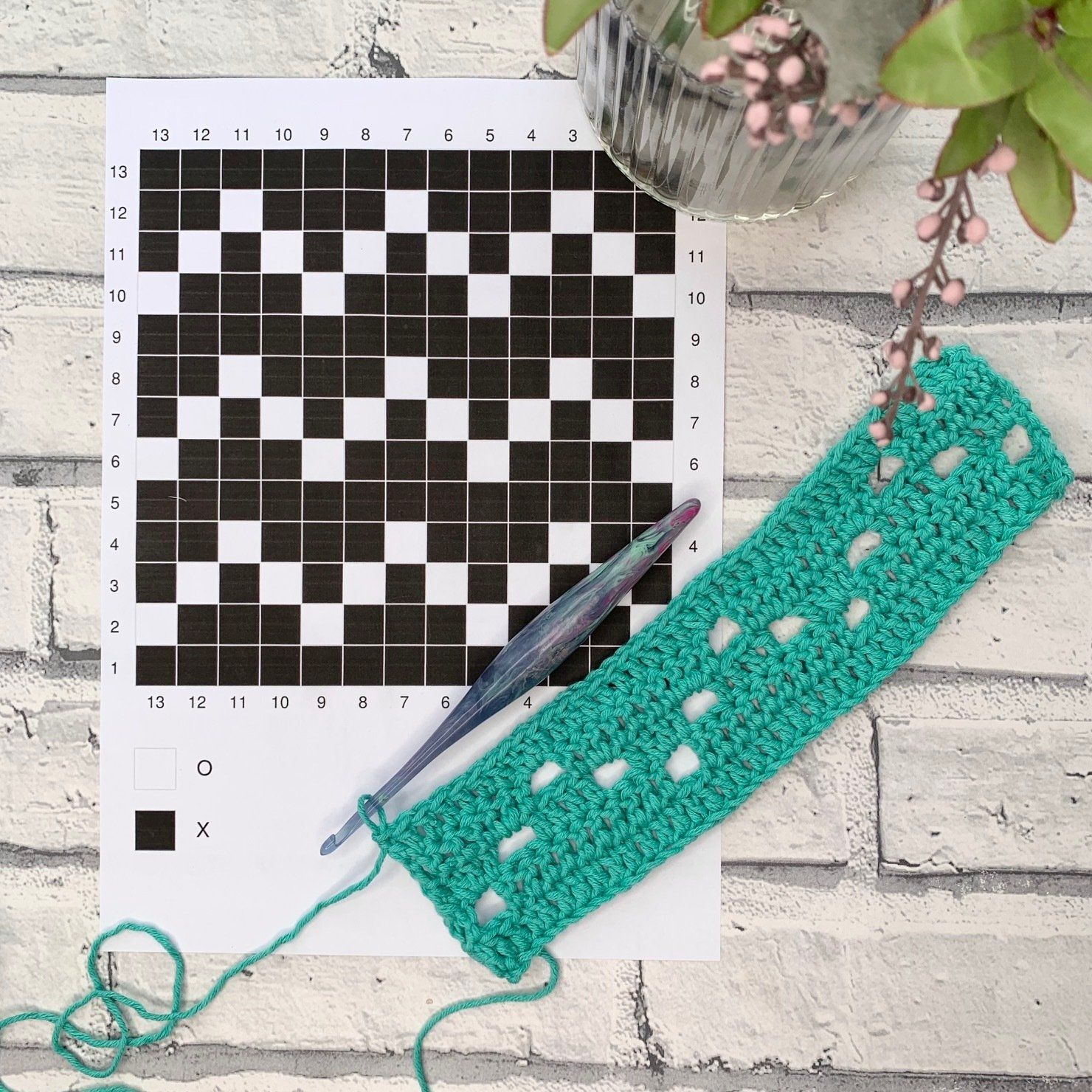 how to read a filet crochet chart