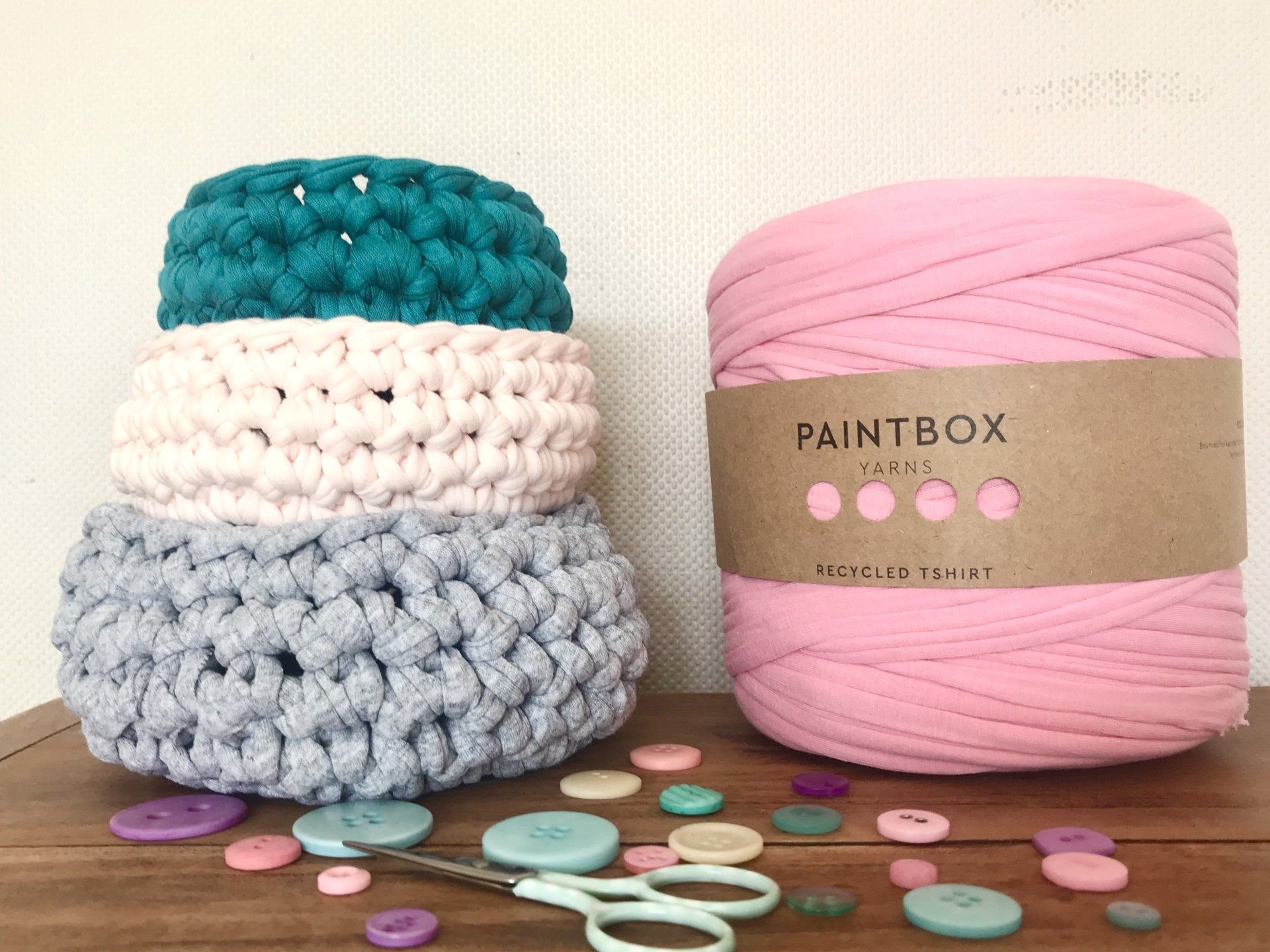 Learn how to Crochet your own Recycled T-shirt Yarn Basket