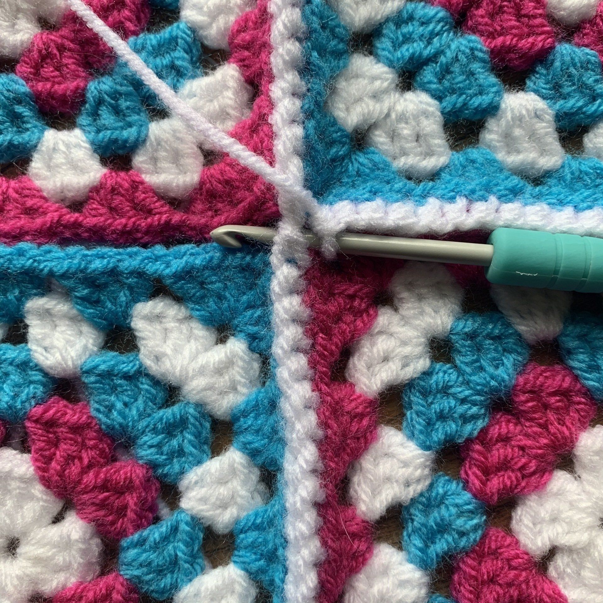 How to Join Squares using Double Crochet